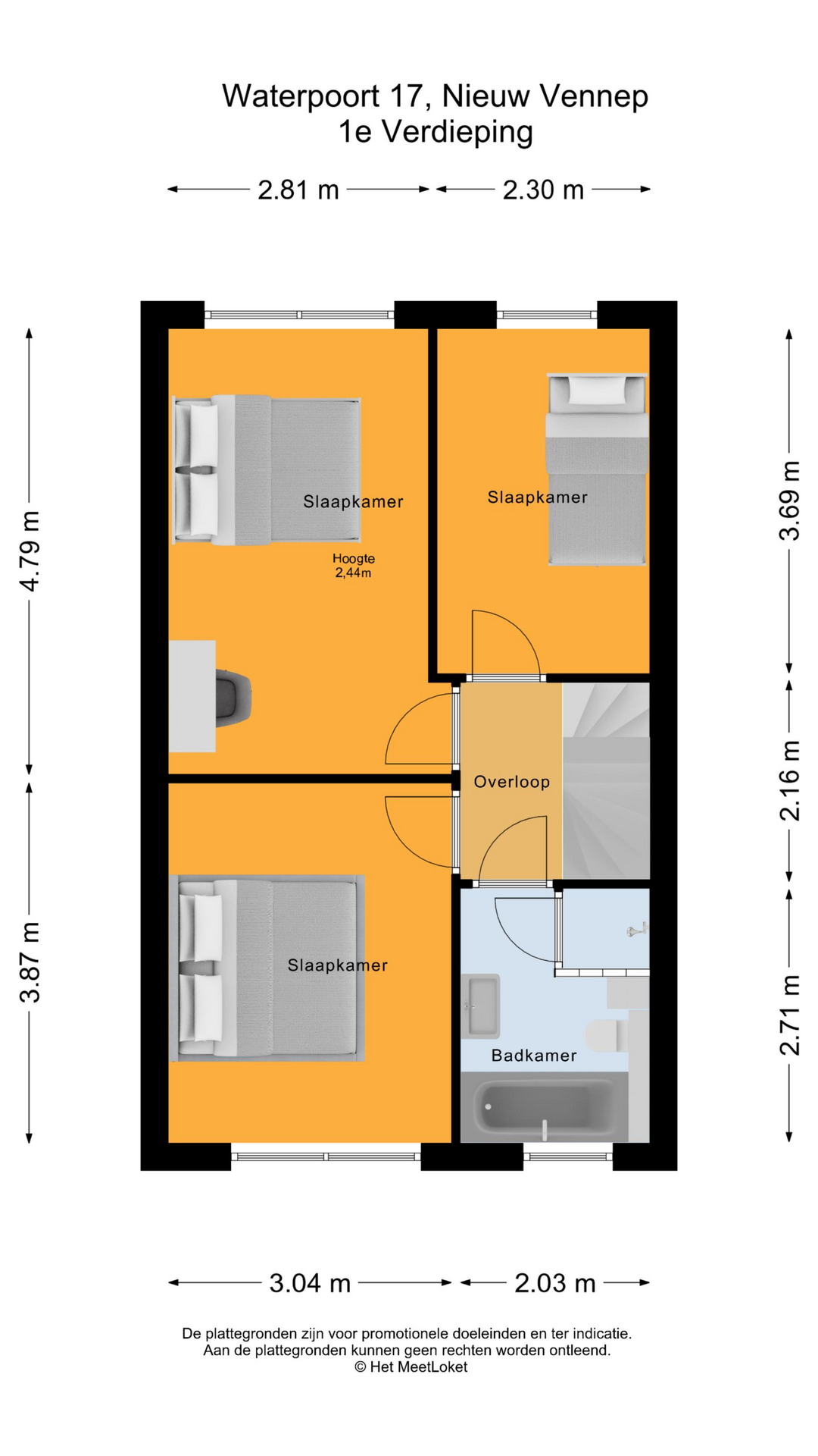 Waterpoort 17 , 2152 RM Nieuw-vennep map