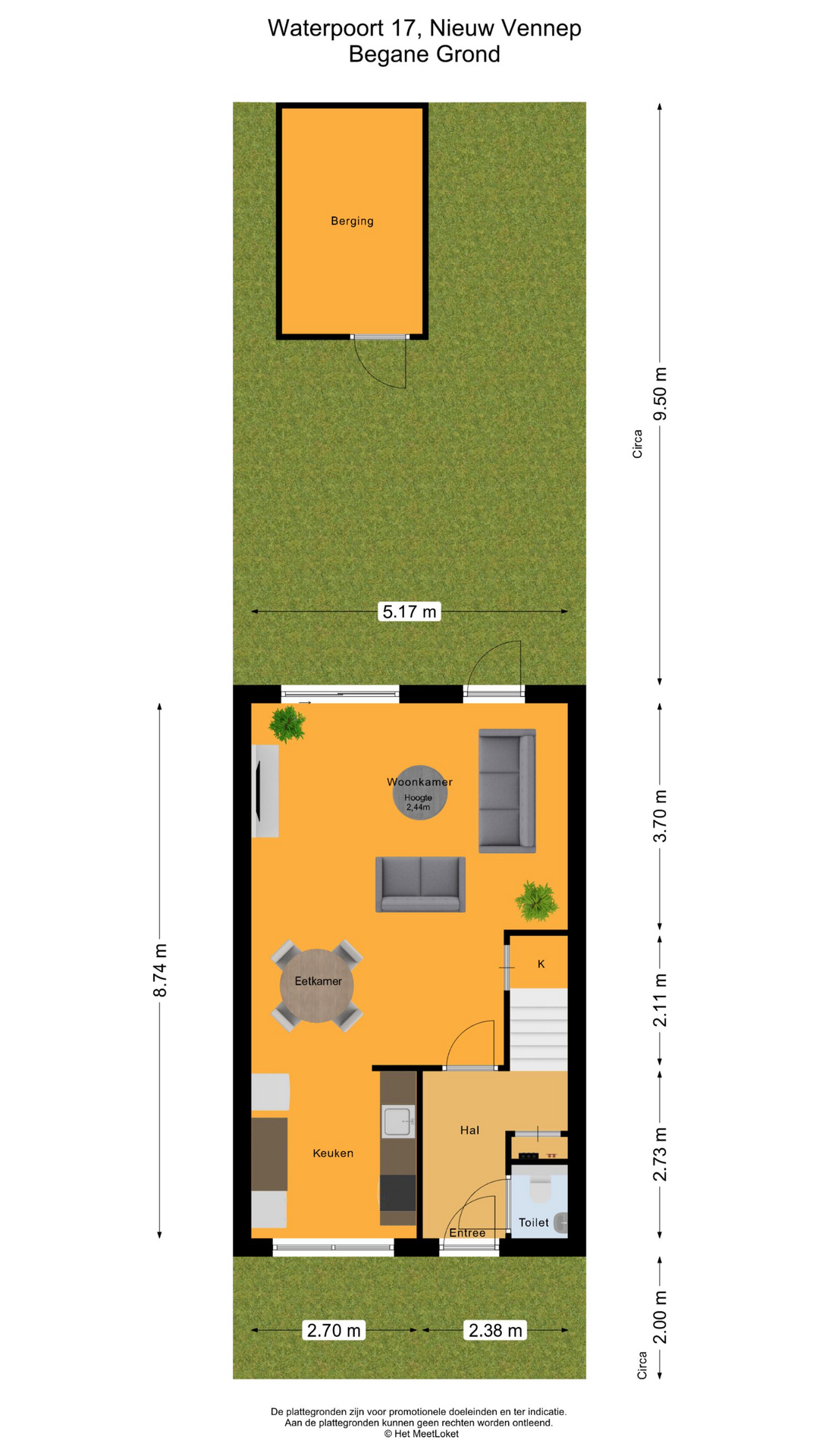 Waterpoort 17 , 2152 RM Nieuw-vennep map